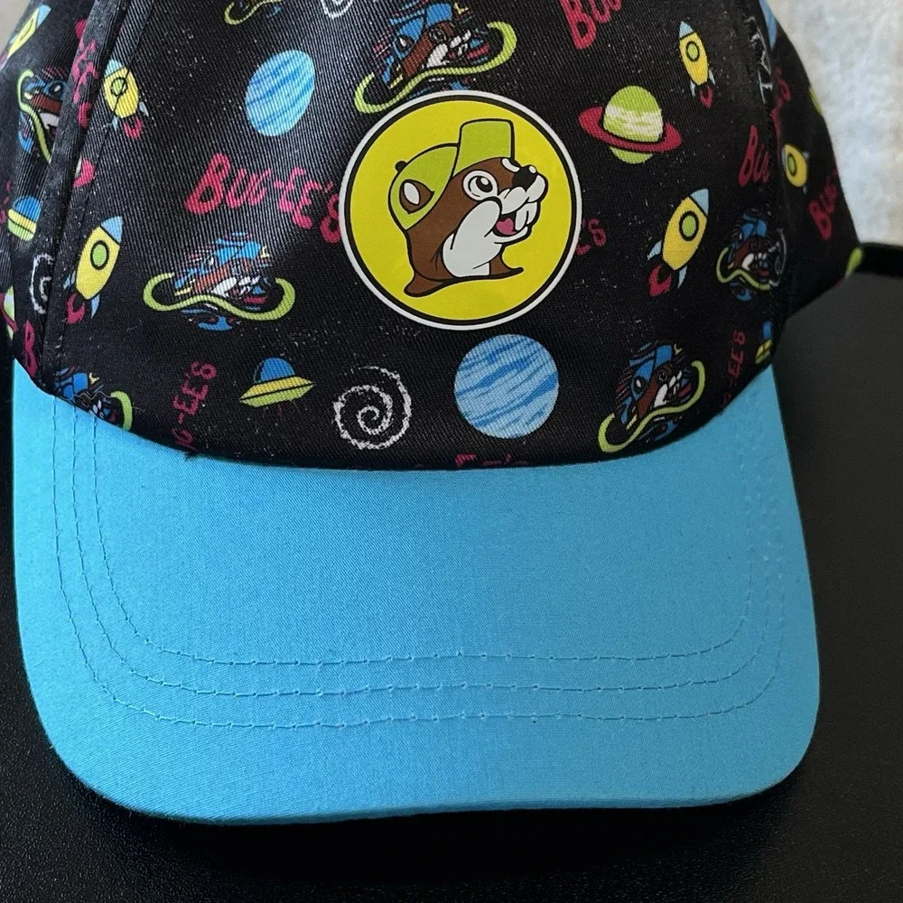 Bucees Buc-ees Baseball Hat Cap Space Rockets Planets Youth Size Blue Black